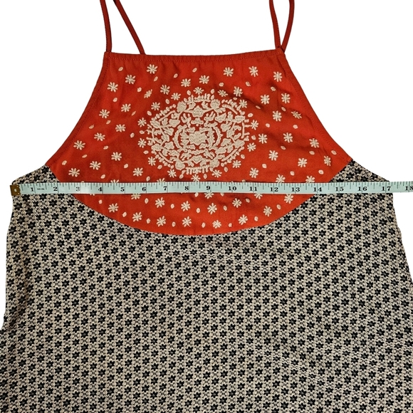 THML Bohemian Style Tank, Orange/Navy, Size Small - Picture 12 of 13